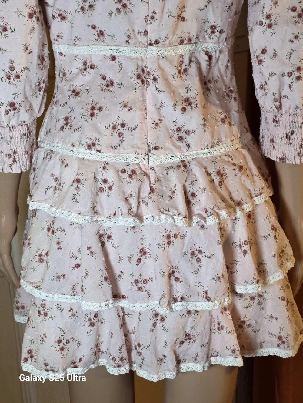 🌸 Lulus Lasting Bliss Pink Floral Ruffled Mini Dress M 🌸 - Picture 10 of 17
